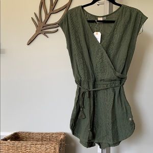 ROXY romper NWT, olive green, size S